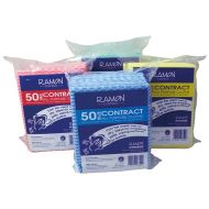 Contract Blue All Purpose Non-Woven Lightweight Cloths - Pack Of 50