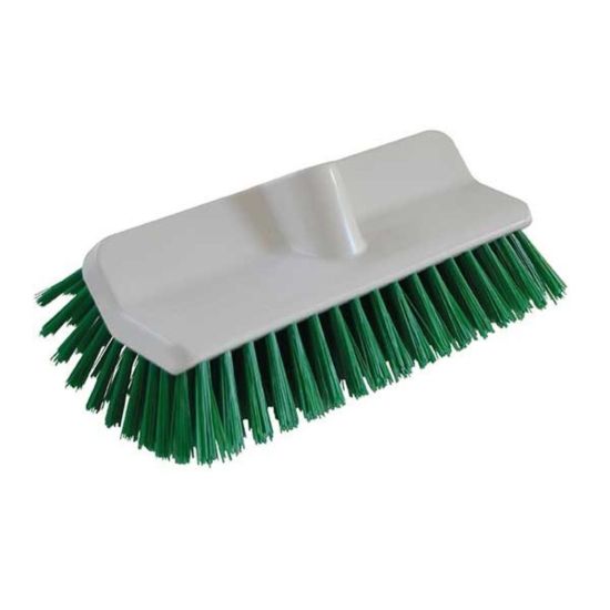 Green 24cm Hi-Low Deck Scrub Brush Head Heavy Duty JE1032