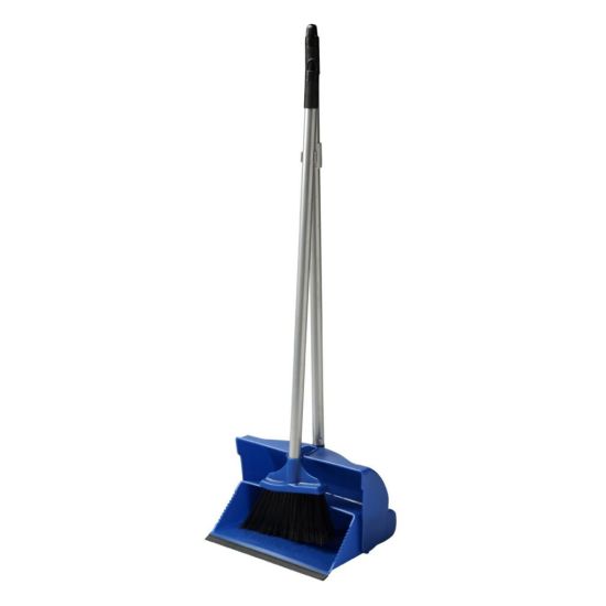 Blue Long Handled Lobby Dust Pan & Brush Set JE1041