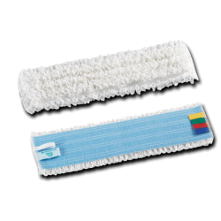 White Flat Microfibre Mop Head With Colour Coded Tags White Flat Microfibre Mop Head With Colour Coded Tags