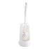White Tall Semi Enclosed Toilet Brush & Holder Set