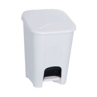 White 16lt Plastic Pedal Bin