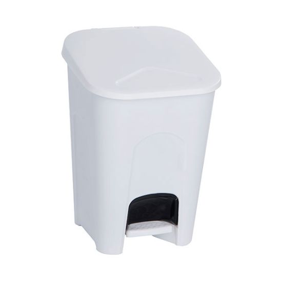 White 16lt Plastic Pedal Bin WM2004