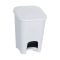 White 16lt Plastic Pedal Bin