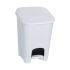 White 16lt Plastic Pedal Bin