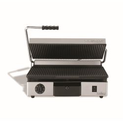 Panini/Contact Grill Ribbed Top And Bottom Non-Stick Plates Thermostat 0-300?C Panini/Contact Grill Ribbed Top And Bottom Non-Stick Plates Thermostat 0-300?C