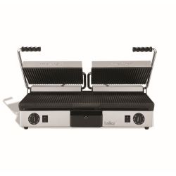 Panini/Contact Grill Ribbed Top And Bottom Non-Stick Plates Thermostat 0-300C Panini/Contact Grill Ribbed Top And Bottom Non-Stick Plates Thermostat 0-300C