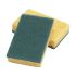 Large Green & Yellow Sponge Scourers - Pack Of 10