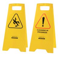 Professional A-Frame Dual Message Wet Floor / Cleaning In Progress Sign