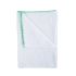 Heavy Duty White Dishcloth - Green Colour Coded Border - Pack Of 10