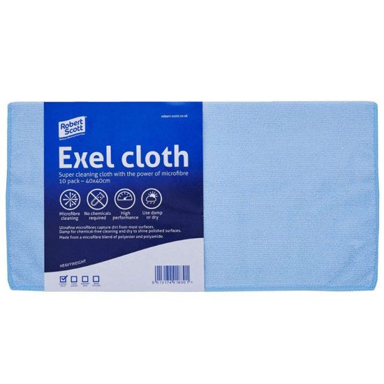 Blue Microfibre General Purpose Cloth - Pack Of 10 GW4001 Blue Microfibre General Purpose Cloth - Pack Of 10 GW4001