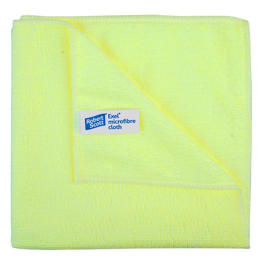Yellow Microfibre General Purpose Cloth - Pack Of 10 GW4004 Yellow Microfibre General Purpose Cloth - Pack Of 10 GW4004