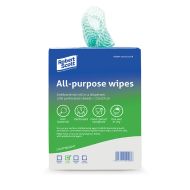 Green All Purpose Anticbacterial Cloth - Roll of 200 in a Portable Dispenser