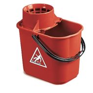 Professional Red Mop Bucket & Wringer 12lt