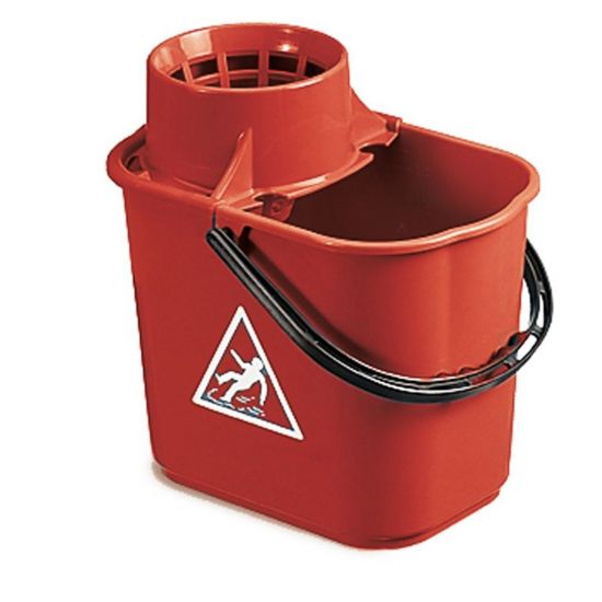 Professional Red Mop Bucket & Wringer 12lt JE2003