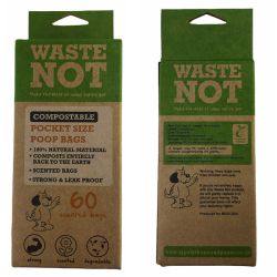 Scented Poop Bags Compostable Pack of 60 Biodegradable Super Strong Pocket Size