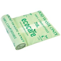 Green Compostable Sack 70lt - Roll 10