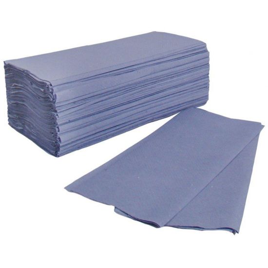 Interfold Paper Hand Towels 1ply Blue - Box Of 3600 PAP1031