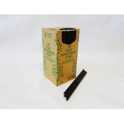 195 x 5mm Plain Black Paper Straw Pack Of 250 Pack of 250