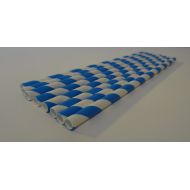 195 x 5mm Blue And White Paper Straw Pack Of 250 Pack of 250