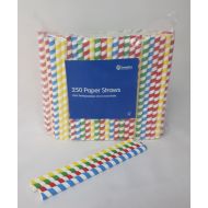 225 x 11mm Multi Coloured Jumbo Paper Straw Pack Of 250 Pack of 250