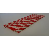 195 x 5mm Red And White Paper Straw Pack Of 250 Pack of 250
