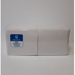 32 x 30cm 1Ply Serviettes - White Pack of 500