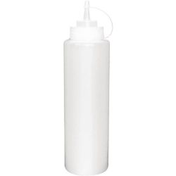 Clear Squeezy Sauce Bottle 8oz - Pack of 4 - Squeeze bottle for Oils and Sauces