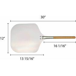 Professional Pizza Peel - Wooden Handle - 30" x 14" x 12" Professional Pizza Peel - Wooden Handle - 30" x 14" x 12"
