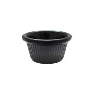 Black Fluted Melamine Ramekin 60ml - Pack of 12