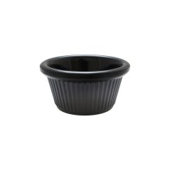 Black Fluted Melamine Ramekin 60ml - Pack of 12 Black Fluted Melamine Ramekin 60ml - Pack of 12