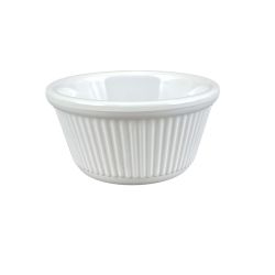 White Fluted Melamine Ramekins 118ml Pack of 12 White Fluted Melamine Ramekins 118ml Pack of 12