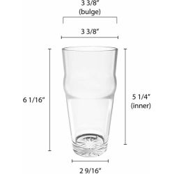 Polycarbonate English Pub Pint Glass 570ml/20 oz Highest Quality Unbreakable