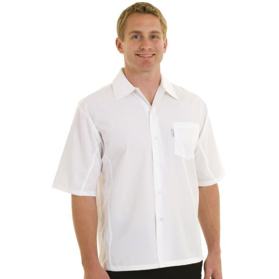 Chef Works Unisex Cool Vent Chefs Shirt White 2XL URO A912-XXL