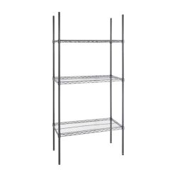 Nisbets Essentials 3 Tier Coated Shelving Unit 1820 x 915 x 457mm