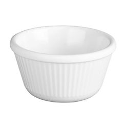 Melamine Fluted Ramekins White 89mm 4oz - Pack of 12