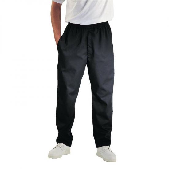 Chef Works Unisex Easyfit Chefs Trousers Black S URO A029-S