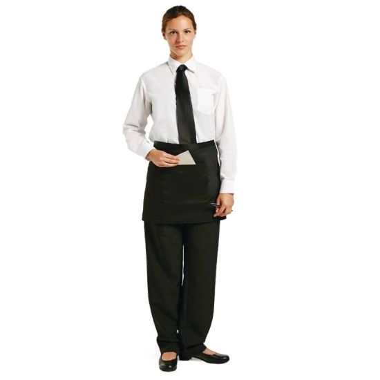 Uniform Works Short Bistro Apron Black URO A425