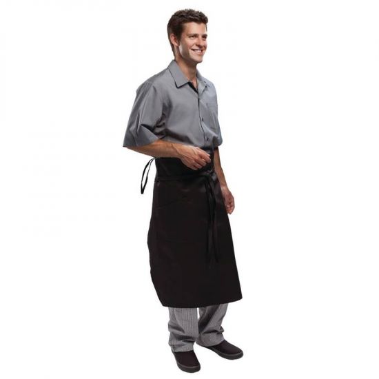 Chef Works Executive Chefs Tapered Apron Black URO A577