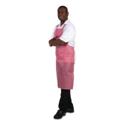 Whites Waterproof Bib Apron Red And White Stripe Whites Waterproof Bib Apron Red And White Stripe