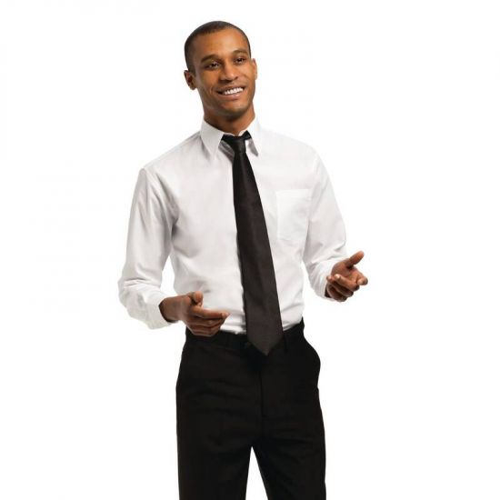Uniform Works Unisex Long Sleeve Shirt White S URO A730-S