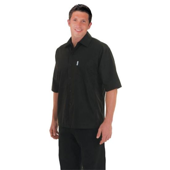 Chef Works Unisex Cool Vent Chefs Shirt Black L URO A913-L