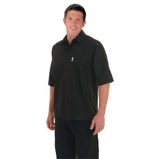 Chef Works Unisex Cool Vent Chefs Shirt Black XL URO A913-XL