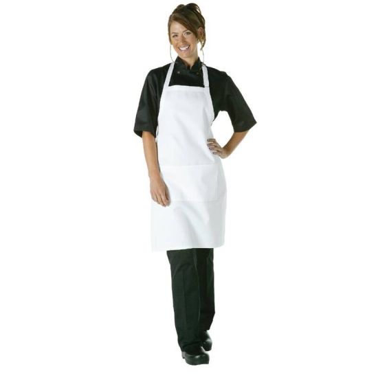 Chef Works Bib Apron White URO A923