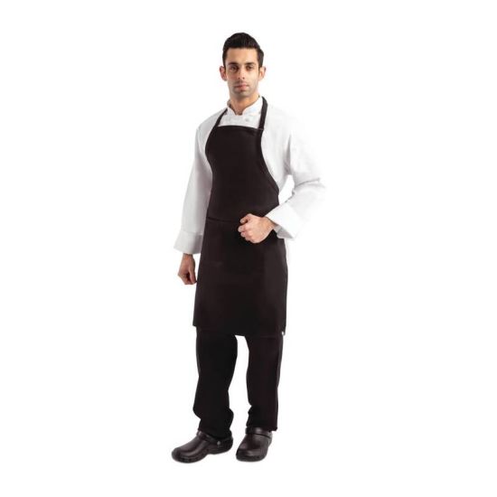 Chef Works Bib Apron Black URO A924