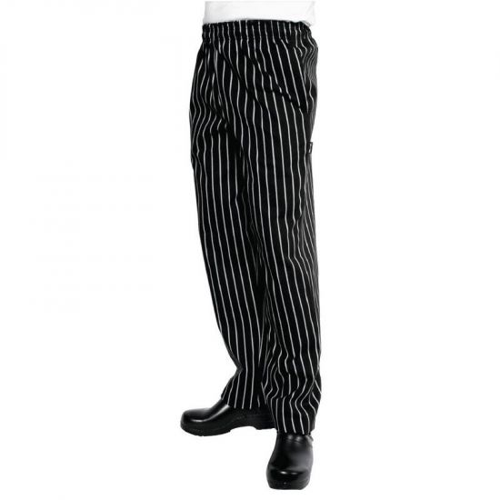 Chef Works Unisex Easyfit Chefs Trousers Black And White Striped 2XL URO A940-XXL