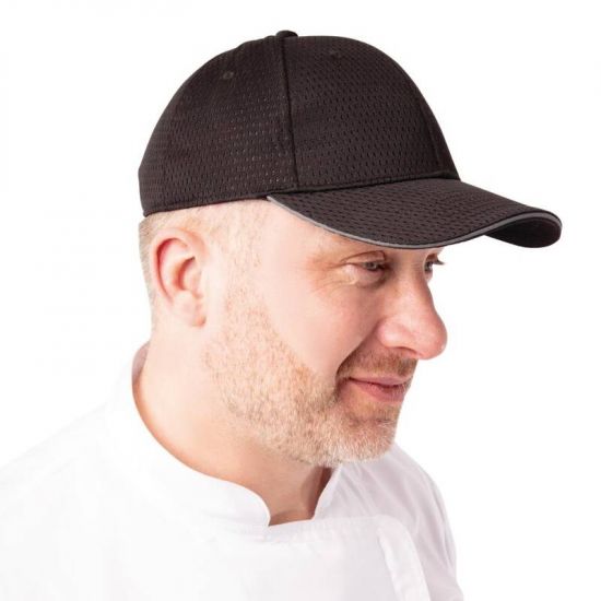 Colour By Chef Works Cool Vent Baseball Cap With Grey URO A942