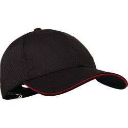 Chef Works Cool Vent Baseball Cap Black With Red