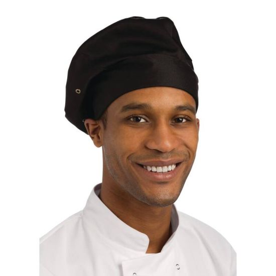 Chef Works Toque Chefs Hat Black URO A962 Chef Works Toque Chefs Hat Black URO A962