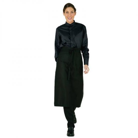Uniform Works Womens Mandarin Shirt Black XL URO B024-XL